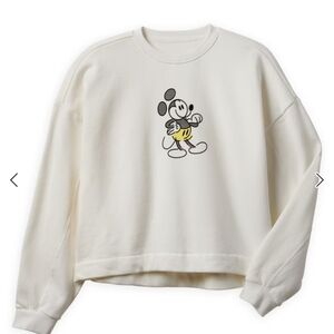 Disney Mickey Mouse Genuine Mousewear White Crop Sweater Large